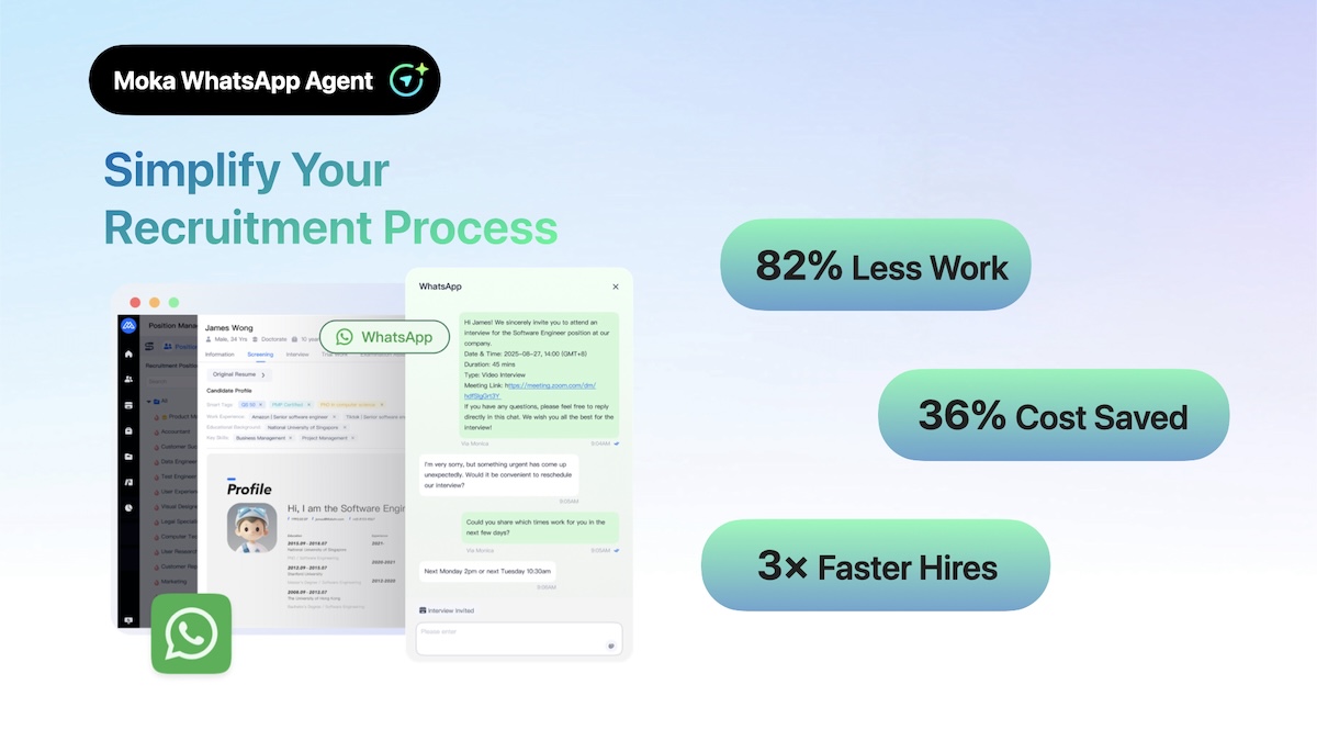 Introducing Moka WhatsApp Agent for Frontline Hiring